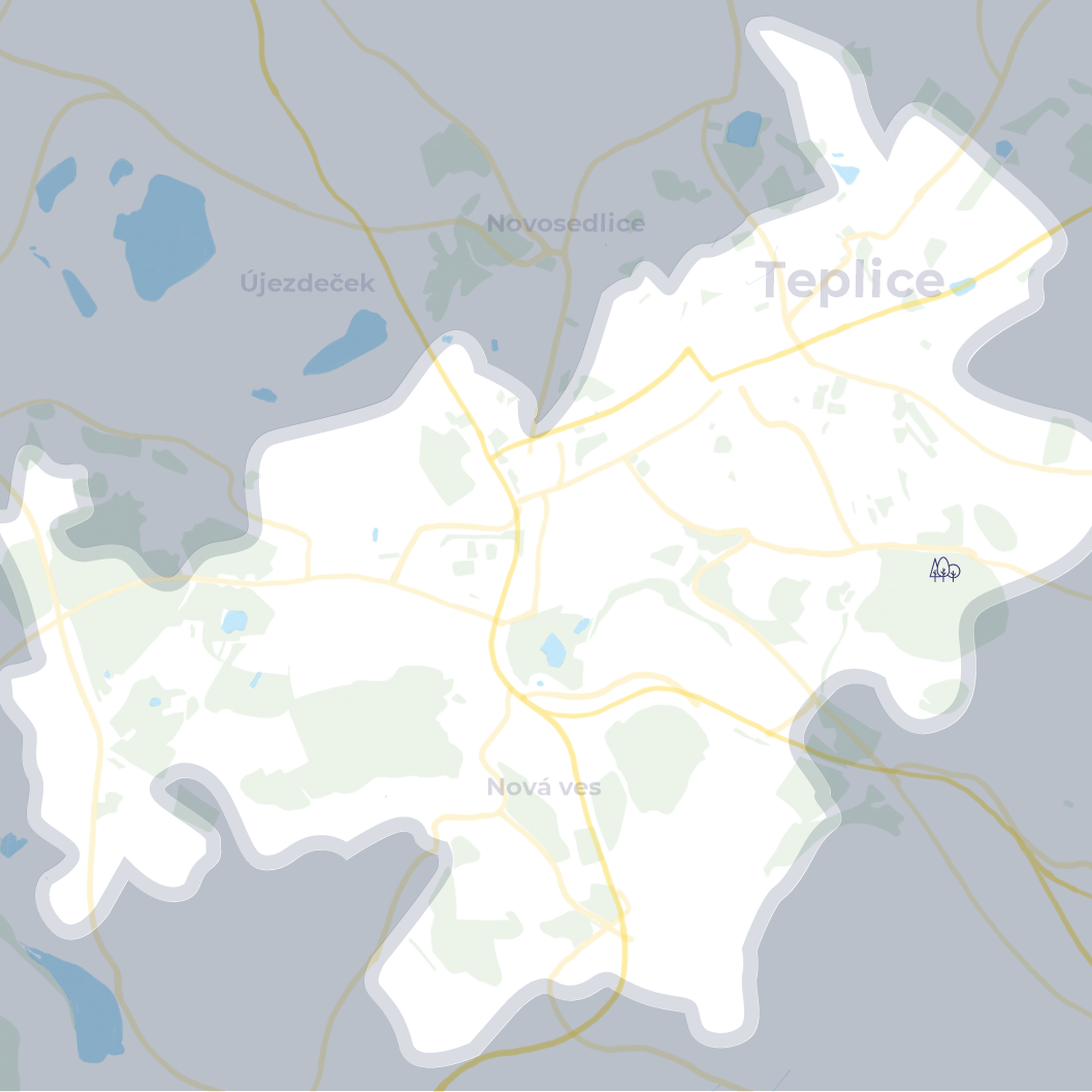 Teplice map